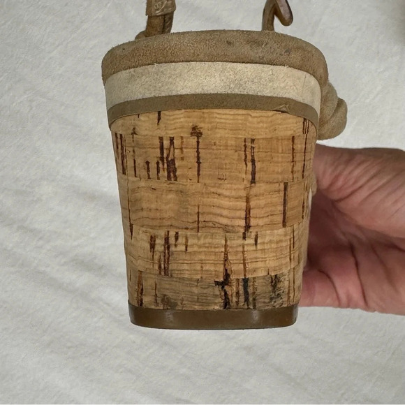 PRADA cork wedge tan suede sandals good condition designer platform size 5 - Picture 4 of 13